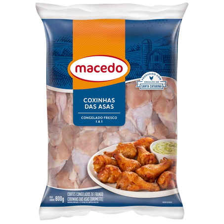 Coxinha Asa Frango Macedo Iqf 800G