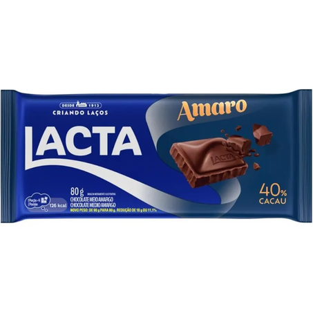 CHOCOLATE LACTA AMARO 80G