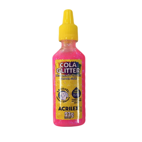 COLA GLITTER ACRILEX 23G PINK