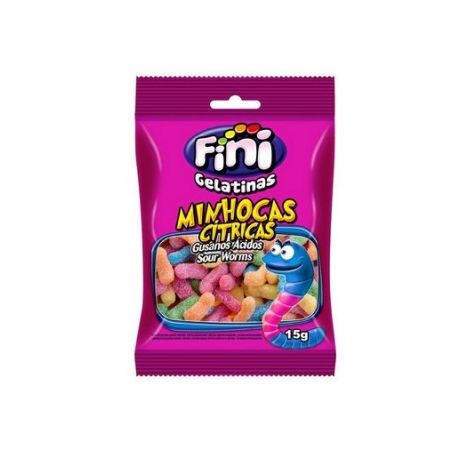 Goma Fini 15g Mini Minhocas Azedinhas