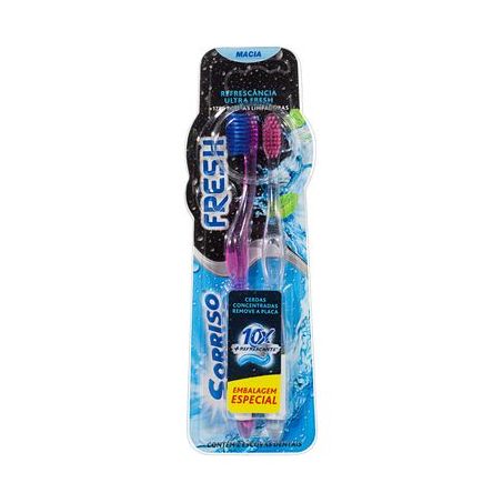 Escova dental sorriso fresh macia c/ 2 unidades
