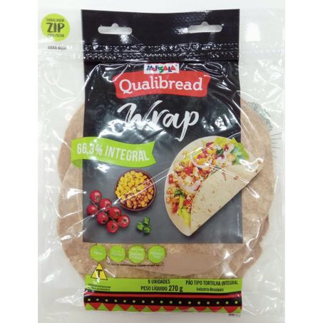 Pao wrap integral tipo tortilha c/09 270g