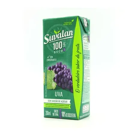 Suco suvalan 100% uva 200ml