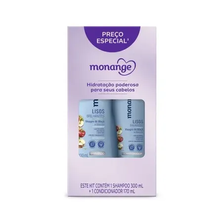 Kit Monange Shcond 300ml e 170ml Lisos Brilhantes
