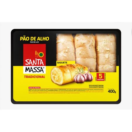 Pão de Alho Santa Massa Tradicional 400g