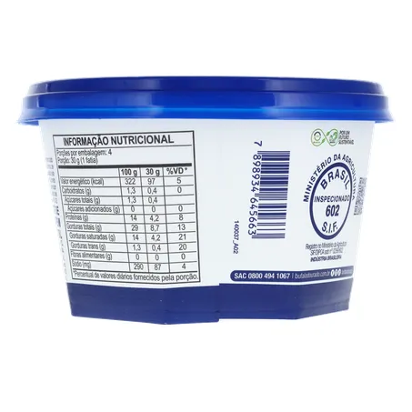 Queijo Burrata de Búfala Búfalo Dourado Pote 270gr 360-20