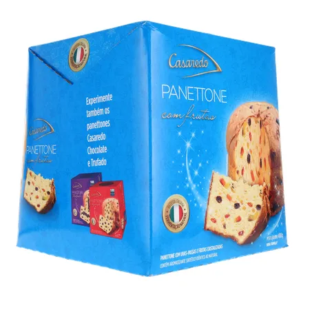 PANETTONE CASAREDO COM FRUTAS CRISTALIZADAS CAIXA 400G 360-14