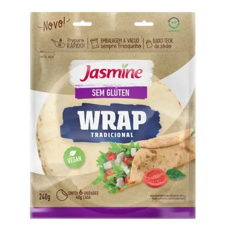 Wrap jasmine 240g sem gluten tradicional