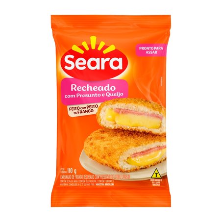 Empanado de Frango Recheado Presunto e Queijo Seara 110G