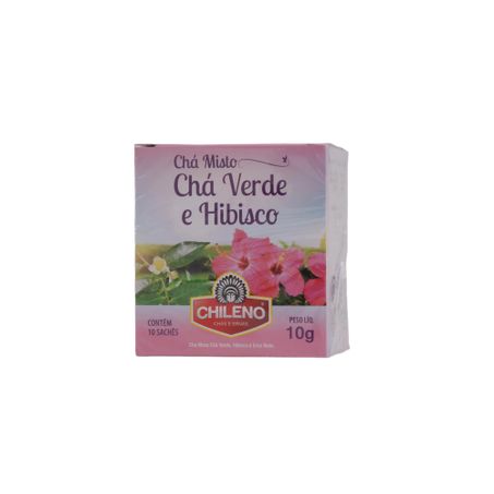 Chá Misto Chileno Chá Verde e Hibisco Caixa com 10un - 10gr 360-2