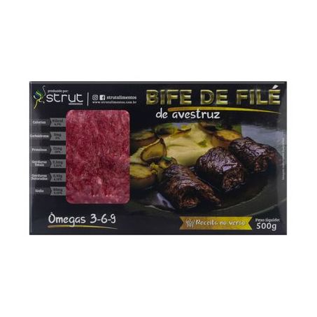 Fgo Avestruz Strut Alimentos 500g Bife De File