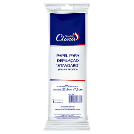 PAPEL PARA DEPILAÇÃO SANTA CLARA STANDARD 25 UNIDADES