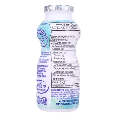 Bebida Láctea Fermentada Batavo Pense Zero Morango 170g 360-14