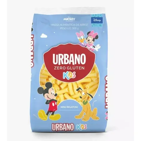 Macarrão de Arroz Urbano Kids Mini Rigatoni Pacote 500gr