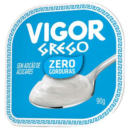 Iogurte vigor grego zero açúcar tradicional pote 90g