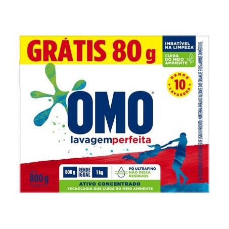 Sabão em Pó Omo Lavagem Perfeita Oferta 800G