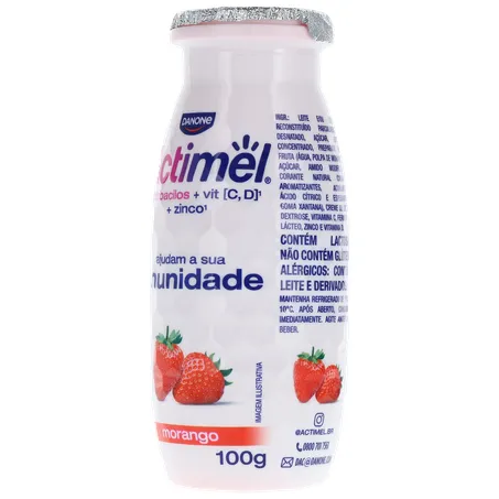 Leite Fermentado Parcialmente Desnatado de Morango Actimel 100G 360-4