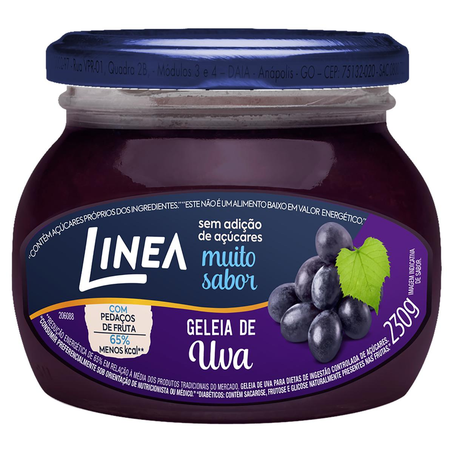 Geleia Linea 230g - Zero Açúcar - Uva