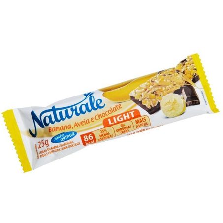 Barra de cereal naturale banana, aveia e chocolate 25g
