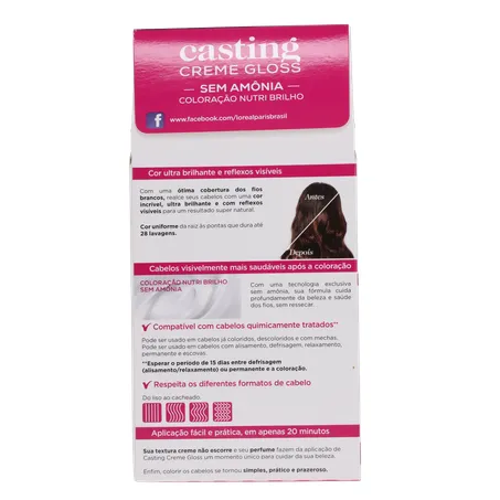 Coloração Casting Creme Gloss - N. 400 - Castanho-natural 360-2