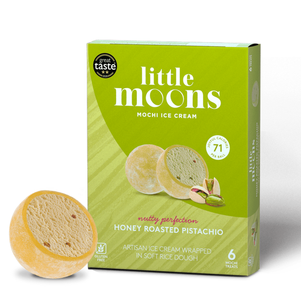 Sorvete Mochi Little Moons Sabor Pistache Assado Com Mel 192g