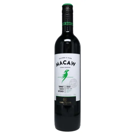 Vinho macaw tinto demi-seco tannat 750ml 360-1