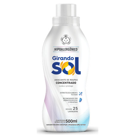 Amaciante girando sol concentrado hipoalergenico 500ml
