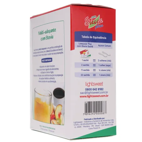 ADOÇANTE LOWÇÚCAR STEVIA PLUS C/50UN 25G 360-24