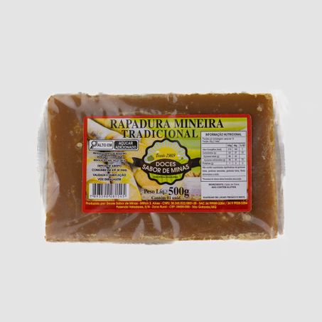 RAPADURA MINEIRA TRADICIONAL 500G DOCES SABOR DE MINAS