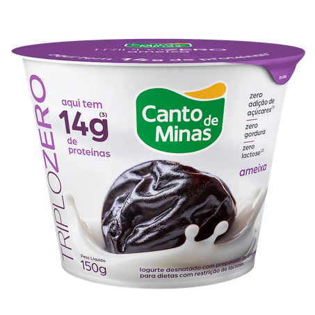Iogurte Canto de Minas Triplo Zero Ameixa 150g
