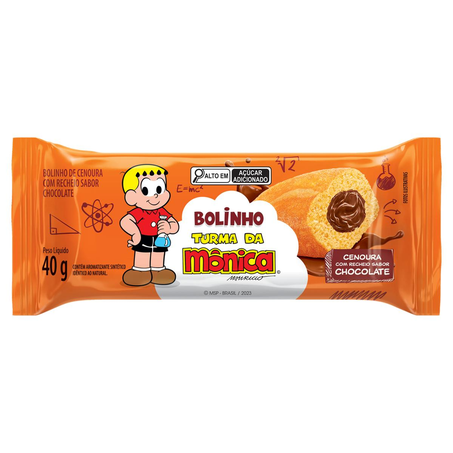 Bolinho Casa Suíça 40g - Turma da Mônica - Cenoura e Chocolate