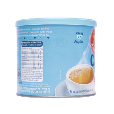 Café 3 corações com leite zero açúcar 265g 360-47