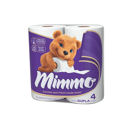 Papel Higiênico Mimmo Neutro Folha Dupla 30m 4un 
 