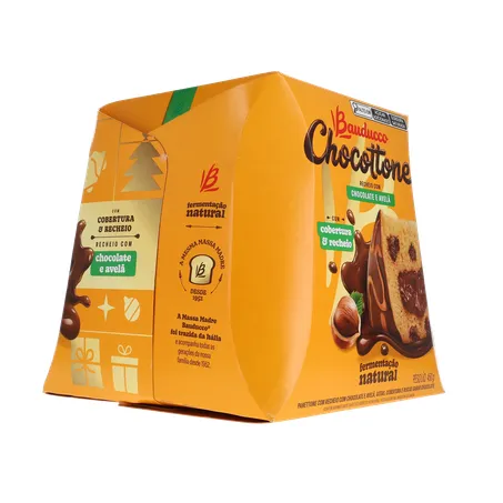 Panettone Bauducco Chocolate e Avelã Caixa 450gr 360-13