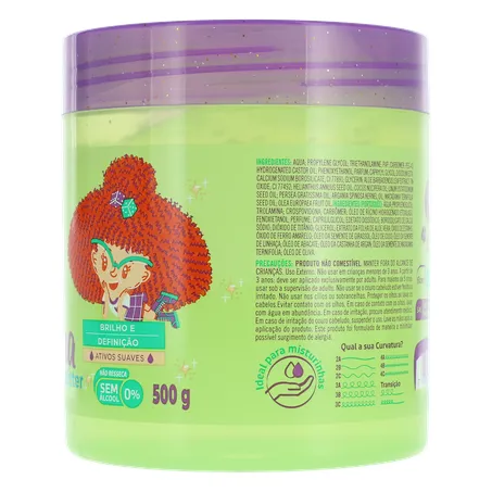 GELATINA CAPILAR INFANTIL KOLENE CACHINHOS COM GLITTER POTE 500G 360-7