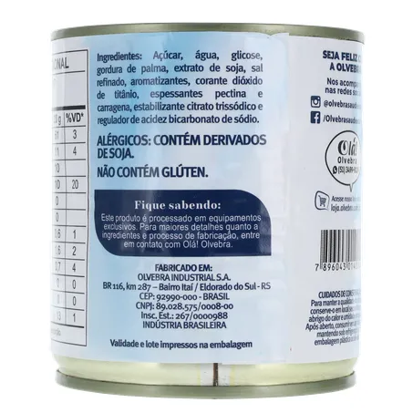 Alimento À Base de Soja Soymilke Sabor Leite Condensado Sem Lactose Lata 330gr 360-21