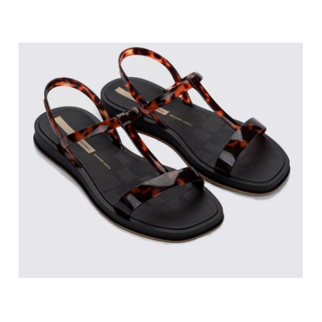 SANDALIA IPANEMA GLOW TRENDY FEM.ADULTO PRETO/PRATA