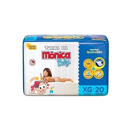 Fralda turma monica jumbo xg c/20 un
