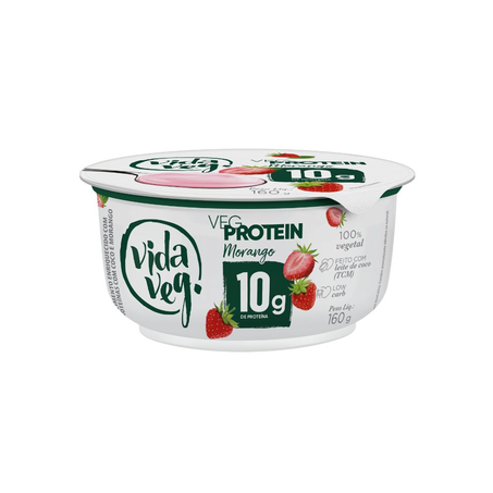 Iogurte de Morango Vida Veg Vegano Pote com 160G