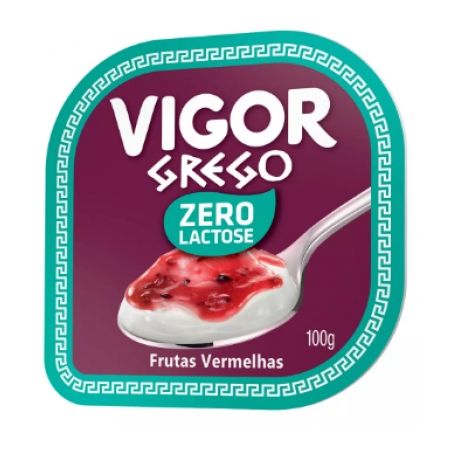 IOGURTE GREGO VIGOR ZERO LACTOSE 100G FRUTAS VER