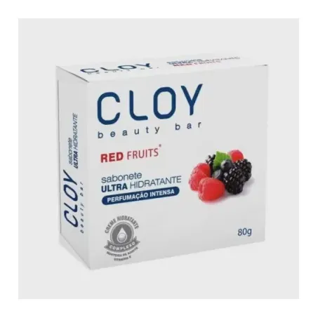 Sabonete com Creme Hidratante Cloy Red Fruits Caixa 80gr