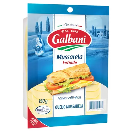 Queijo Mussarela Galbani Fatiado 150g 
 