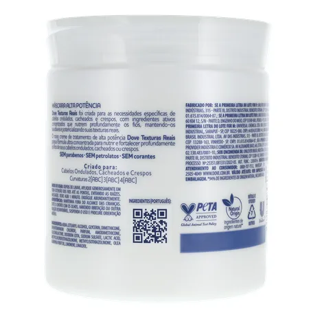 Máscara de Tratamento Texturas Reais Ondulados, Cacheados e Crespos Azeite de Oliva Dove 500G 360-17