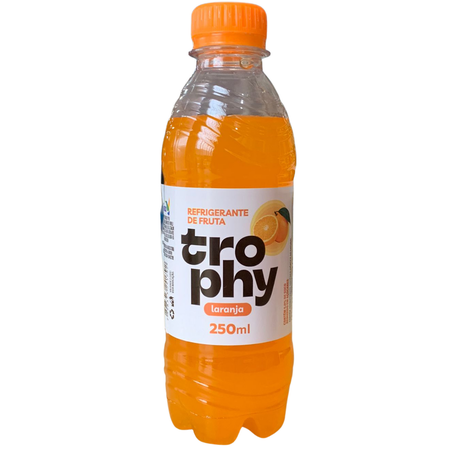 Refrigerante pet 250ml trophy laranja