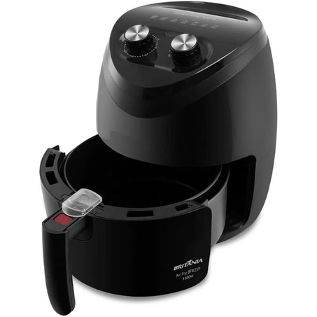 Fritadeira Air Fryer Antiaderente com Timer Preto 1500W Britânia 4L 220V 360-1