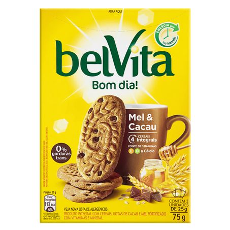 BISCOITO INTEGRAL MEL & CACAU BELVITA