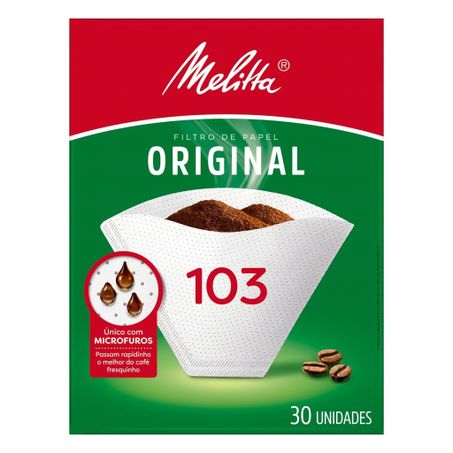 Filtro melitta 103 caixa com 30 unidades