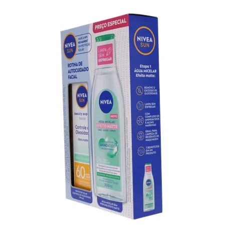 Kit nivea protetor solar fps60 50ml + água micelar 200ml 360-5
