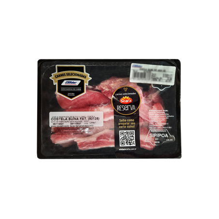 Costela Suína Reserva Resfriada - Fatiada Kg