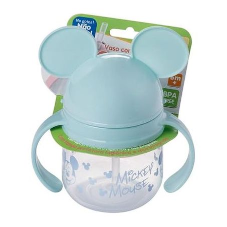 CANECA PLASUTIL TREINAMENTO COM CANUDO MINNIE AZ 350 ML